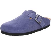 Rohde Damenpantoletten ALBA 6071 Velourleder Tieffußbett Blau Größe 37
