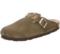 Rohde Damen Clog Pantolette aus Velourleder mit Tieffußbett Alba 6071, Größe:40 EU, Farbe:Grün