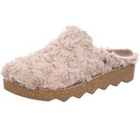 Rohde Damen Clog Pantolette Textil Plüsch flauschig weich bequem Foggia-D 6118, Größe:38 EU, Farbe:Beige