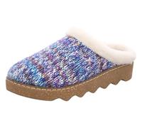 Rohde Damen Clog Warmfutter Pantolette Textil Strickoptik kuschelig Foggia-D 6116, Größe:38 EU, Farbe:Blau