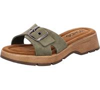 Rohde Damen Clogs Pantoletten Keilabsatz Licata 6260, Größe:38 EU, Farbe:Grün