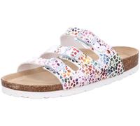 Rohde Damen, Frauen, Klassische Sandalen, Sandalen,Pantoletten,Sommerschuhe,Hausschuhe,Kork-fußbett,Weiss/BUNT,38 EU / 5 UK