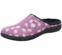 Rohde Damen Hausschuh Filz Pantoffel süße Tupfen Bari 6551, Größe:40 EU, Farbe:Violett