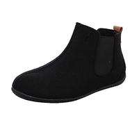 Rohde Damen Hausschuh Filz Wolle Stiefelette Stretch Schlupfschuh Tivoli-D 6868, Größe:38 EU, Farbe:Schwarz