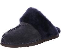 Rohde Damen Hausschuh Leder Pantoffel Lammfell Arabba 7050, Größe:38 EU, Farbe:Blau