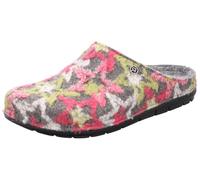 Rohde Damen Hausschuh Pantoffel Filz Muster bunt Rodigo-D 6185, Größe:37 EU, Farbe:Grau
