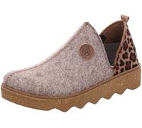 Rohde Damen Hausschuh Plateau Slipper mit Leopard und Zebramuster Foggia-D 6106, Größe:38 EU, Farbe:Braun