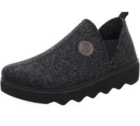 Rohde Damen Hausschuh Plateau Slipper mit Leopard und Zebramuster Foggia-D 6106, Größe:41 EU, Farbe:Schwarz