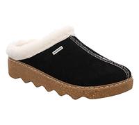Rohde Damen Hausschuhe Pantoffeln Leder Foggia 6125, Größe:41 EU, Farbe:Schwarz
