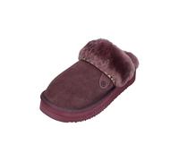 Rohde Damen Lammfell Hausschuhe - GENOVA 7080 Brombeere, Größe:39 EU