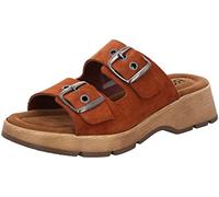 Rohde Damen Leder Pantoletten Clogs Schnalle Licata 6262, Größe:40 EU, Farbe:Braun