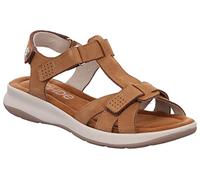 Rohde Damen Leder Sandalen Sandaletten T-Steg Klettverschluss Chia 6202, Größe:38 EU, Farbe:Braun
