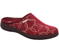 Rohde Damen Pantoffel Filz Hausschuh Bestickt herausnehmbare Sohle Bari 6544, Größe:41 EU, Farbe:Rot