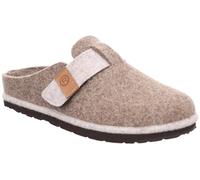Rohde Damen Pantoffel Filz Hausschuh Klettverschluss Wechselfußbett D.Meran 6812, Größe:41 EU, Farbe:Beige