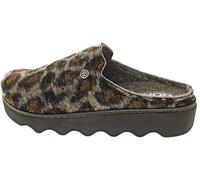 Rohde Damen Pantoffel Filz Hausschuh Leoparden Muster Plateausohle Firenze 6101