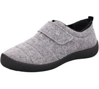 Hausschuh ROHDE "OLBIA", Damen, Gr. 38, grau (hellgrau), Filz, meliert, klassisch, Schuhe, Homeslipper, Wohlfühlschuh mit Klettverschluss (54225232-38) hellgrau