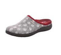 Rohde Damen-Pantoffel Grau-Schwarz-Rot 40
