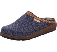 Rohde Schuhe Damen Hausschuh Novara 6425 aus Softfilz bestickt lose Einlagen Blau Größe 40
