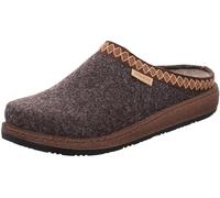 Rohde Damen Pantoffel Hausschuh aus Softfilz Bestickt lose Einlagen Novara 6425, Größe:38 EU, Farbe:Braun