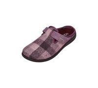 Pantoffel ROHDE "BARI", Damen, Gr. 40, lila, Filz, kariert, Schuhe, Hausschuh, Schlappen, Clog, Homeslipper mit Klettverschluss (79293656-40) lila