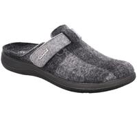 Rohde Damen Pantoffel Hausschuh Filz Karo Muster kariert lose Einlagen Bari 6558, Größe:41 EU, Farbe:Grau