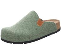 Rohde Damen Pantoffel Hausschuh Filz Ledersohle gepolstert D.Soave 6010, Größe:39 EU, Farbe:Grün
