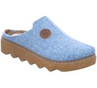 Rohde Damen Pantoffel Hausschuh Filz Plateausohle lose Einlagen Foggia-D 6120, Größe:40 EU, Farbe:Blau