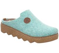 Rohde Damen Pantoffel Hausschuh Filz Plateausohle lose Einlagen Foggia-D 6120, Größe:41 EU, Farbe:Grün