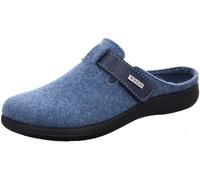 Rohde Damen Pantoffel Hausschuh Klettverschluss Softfilz Bari 6549, Größe:39 EU, Farbe:Blau