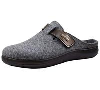 Rohde Damen Pantoffel Hausschuh Klettverschluss Softfilz Bari 6549, Größe:41 EU, Farbe:Grau