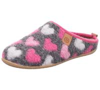 Rohde Damen Pantoffel Hausschuh Leder Decksohle Muster süß Tivoli-D 6861, Größe:38 EU, Farbe:Pink
