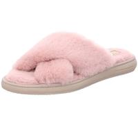 Rohde Damen Pantoffel Hausschuh Pantolette Plüsch Flauschstoff Lodi 7024, Größe:39 EU, Farbe:Rosa
