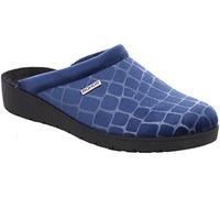 Rohde Damen Pantoffel Hausschuh Samt Roma 2339, Größe:41 EU, Farbe:Blau