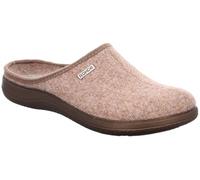 Rohde Damen Pantoffel Hausschuh Schurwolle Harris Tweed Bari 6545, Größe:40 EU, Farbe:Beige