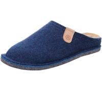 Rohde Damen Pantoffel Hausschuh Softfilz Decksohle Leder bequem Lucca-D 6820, Größe:39 EU, Farbe:Blau