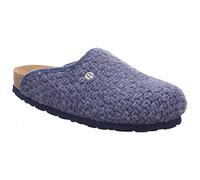 Rohde Damen Pantoffel Hausschuh Strickobermaterial Alba 6076, Größe:37 EU, Farbe:Blau