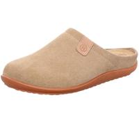 Rohde Damen Pantoffel Hausschuh Velours Leder Wechselfußbett Perugia 2020, Größe:37 EU, Farbe:Beige