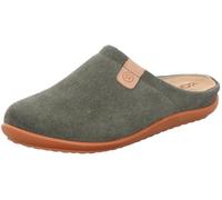 Rohde Damen Pantoffel Hausschuh Velours Leder Wechselfußbett Perugia 2020, Größe:41 EU, Farbe:Grün