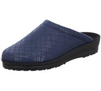 Rohde Damen Pantoffel Keilabsatz Hausschuh Microvelour Neustadt-D 2297, Größe:39 EU, Farbe:Blau