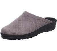 Rohde Damen Pantoffel Keilabsatz Hausschuh Microvelour Neustadt-D 2297, Größe:41 EU, Farbe:Grau