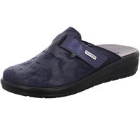 Rohde Damen Pantoffel Klett Hausschuh Gemustert Stretch Catania 6165, Größe:37 EU, Farbe:Blau