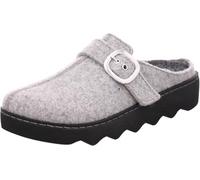 Rohde Damen Pantoffel Softfilz Hausschuh mit Plateau und Schnalle Foggia-D 6117, Größe:37 EU, Farbe:Grau