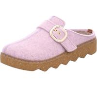 Rohde Damen Pantoffel Softfilz Hausschuh mit Plateau und Schnalle Foggia-D 6117, Größe:38 EU, Farbe:Violett