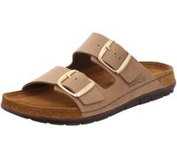 Rohde Damen Pantolette aus Leder mit Schnallen und Memoryfußbett Rodigo-D 5865, Größe:38 EU, Farbe:Beige