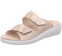 Rohde Damen Pantolette aus Leder mit Strass und losen Einlagen Rivella 5720, Größe:42 EU, Farbe:Beige