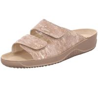Rohde Damen Pantolette aus Leder mit zartem Metallic-Schimmer Soltau-40 1958, Größe:37 EU, Farbe:Beige
