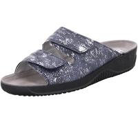 Rohde Damen Pantolette aus Leder mit zartem Metallic-Schimmer Soltau-40 1958, Größe:42 EU, Farbe:Blau
