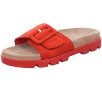 Rohde Damen Pantolette aus Veloursleder mit überzogener Schnalle Venezia 6311, Größe:39 EU, Farbe:Rot