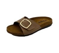 Rohde Pantolette NATUR Leder mit Klettverschluss Memoryfußbett Beige Größe 37 EU