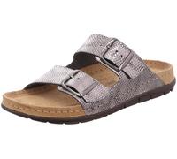 Rohde Damen Pantolette gemusterter Zweiriemer mit Schnalle Rodigo-D 5872, Größe:37 EU, Farbe:Grau